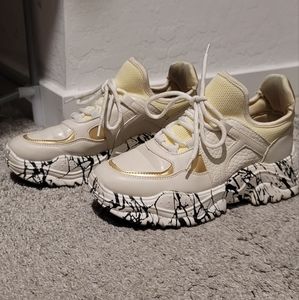 Chunky Sole Trendy Marble Sole Sneakers